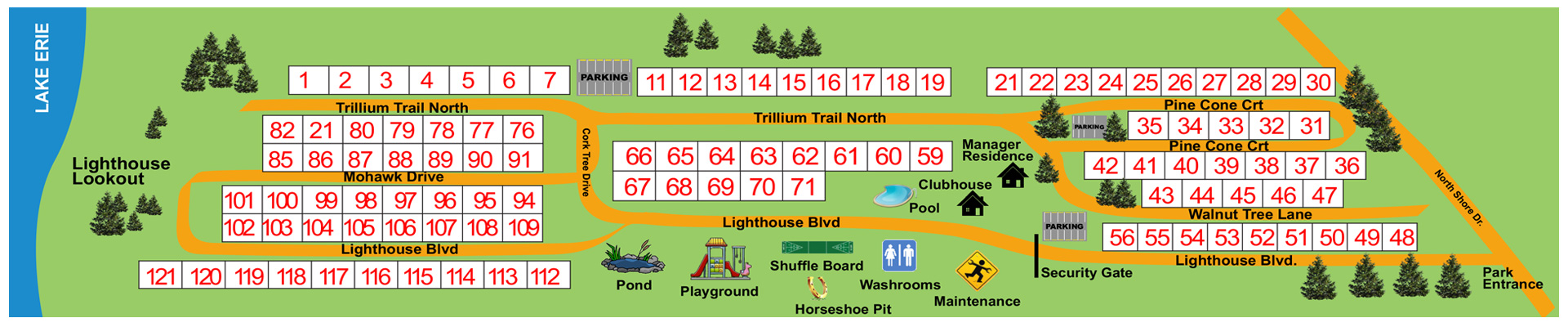 Lighthouse RV Resort Site Plan